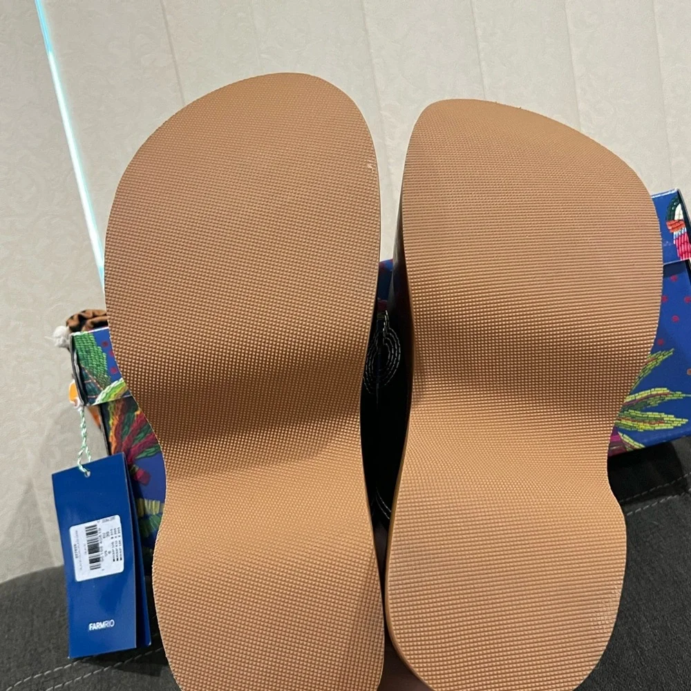 NEW FARM Rio Black Heart Clog Studded Platform Heels - Picture 10 of 12